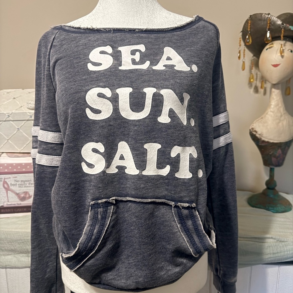 VENUS Navy Blue Sweatshirt with White Print